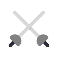 Fencing Icon with Flat Style vector