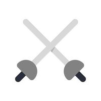 Fencing Icon with Flat Style vector