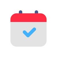 Schedule Icon with Flat Style vector