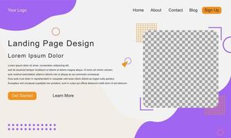 plantilla de página de destino del sitio web para el sitio de marketing. página web moderna adecuada para su empresa. folleto, presentación de diapositivas, diseño de interfaz de usuario. ilustración vectorial vector