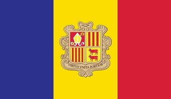 ilustración vectorial de la bandera de andorra. vector