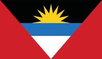 vector illustration of Antigua flag.