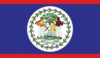 vector illustration of Belize flag.