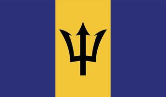 vector illustration of Barbados flag