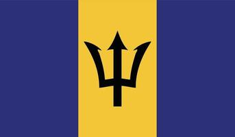 ilustración vectorial de la bandera de barbados vector