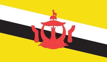 vector illustration of Brunei flag.