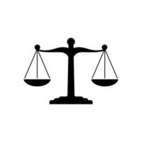 Scale justice icon vector