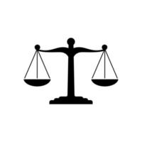 Scale justice icon vector