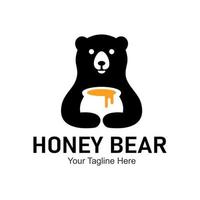 honey bear logo vector