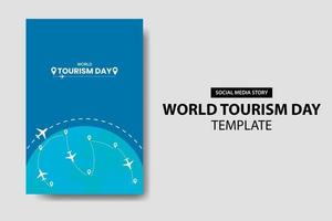 World Tourism Day Story Template vector