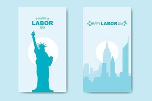 Happy Labor Day Bundle Template Flat vector