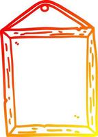 warm gradient line drawing cartoon picture frame vector