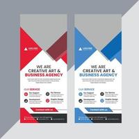 Modern Creative Business print ready rollup banner or x banner or stand banner design template vector