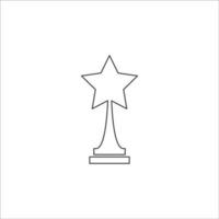 Trophy icon sign symbol vector on white background