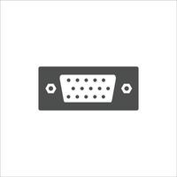 VGA port icon vector on white background