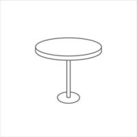 Table icon, dinner table vector, desk illustration on white background vector