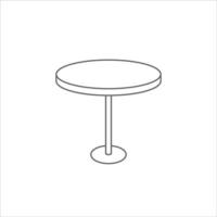 Table icon, dinner table vector, desk illustration on white background vector