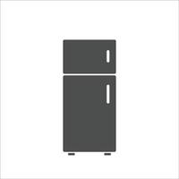 Refrigerator icon vector on white background