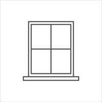 icono de vector de ventana sobre fondo blanco