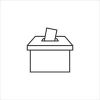 Voting ballot box icon vector on white background