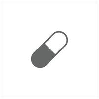 icono de píldora en estilo moderno y plano aislado en fondo blanco vector