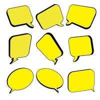 The text balloon yellow colour bundle vector image