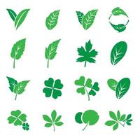 The leaf bundle set vector image for eco or spa concept