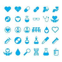 medical and sci icon bundle set vector image