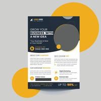 Corporate Case Study  A4 flyer template vector