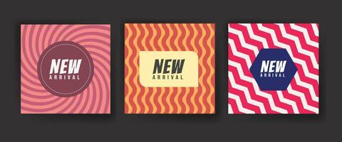 Set Of Digital business marketing banner for social media post template. Retro Color Background. Retro Theme. Suitable for social media posts and web advertising vector