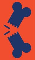 Broken Bone Color Icon vector