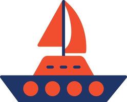 Yacht Color Icon vector