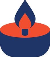 Oil Lamp Color Icon vector