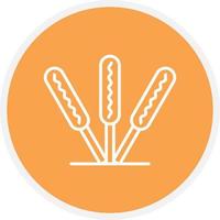 Corn Dog Line Circle vector