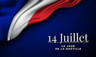 Bastille Day Background Design. 14th of July. vector