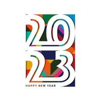 2023 Happy New Year Text Design Vector. vector