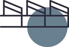 línea de carrera de obstáculos icono de círculo sesa vector