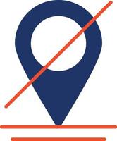 No Gps Color Icon vector