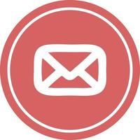 envelope letter circular icon vector