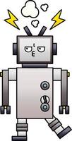 gradient shaded cartoon robot vector