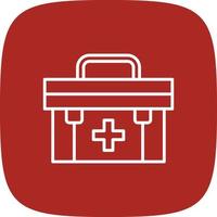 First Aid Kit Line Round Corner vector