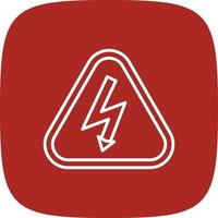 Electrical Hazard Line Round Corner vector