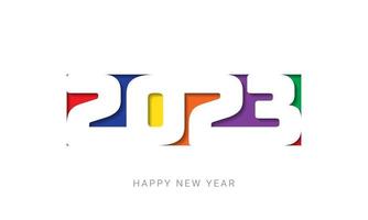 2023 Happy New Year Text Design Vector. vector