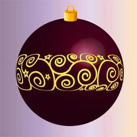 bola de navidad para el árbol de año nuevo vector