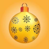 Christmas ball with snowflake vector