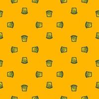 Mailbox engraved seamless pattern. Vintage letterbox in hand drawn style. vector