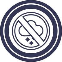 no cold weather circular icon vector