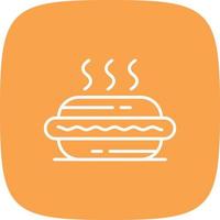 Hot Dog Line Round Corner vector