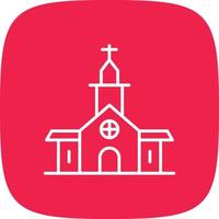 Church Line Round Corner vector