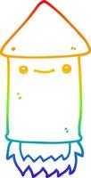 rainbow gradient line drawing cartoon firework vector